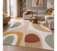 Tapis Designer Faro,Tapis rétro coloré pour Le Salon et la Chambre,Design Moderne et Facile d'entretien,Accents stylés pour Chaque pièce,Acheter en Ligne