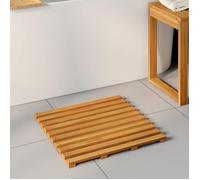 Tapis - dessous de tapis Vidaxl Tapis de bain Uni Marron 100 x 53 cm bois