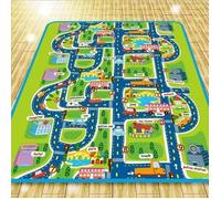 Tapis d'éveil pour enfant WISS - Circuit de voitures - 1.6*1.3m - PE mousse + Aluminium - Intérieur