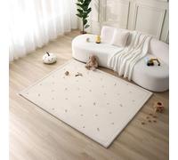Tapis d'éveil ultra-doux pour bébé 200 x 150 x 2,5 cm, motif floral - tapis pour chambre d'enfant en mousse à mémoire de forme haute qualité - tapis d'éveil antidérapant - tapis de jeu, tapis enfant