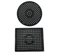 Tapis d'évier en caoutchouc TPR facile à nettoyer (noir) | Matériau en caoutchouc TPR, résistant à la chaleur jusqu'à 80 °C, trous de drainage rapide, s'adapte aux éviers standard