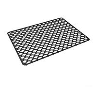 Tapis d'évier en silicone, 46 x 31,7 cm, grille de protection antidérapante pour le fond de l'évier central, résistant à la chaleur jusqu'à 260 °C pour un usage domestique (noir)