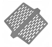Tapis d'évier en silicone antidérapant pour double évier - Résistant à la chaleur - Gris - 32,3 x 27,2 cm