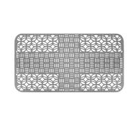 Tapis d'évier en Silicone, protecteur d'évier carré creux 66x35cm (Grise)