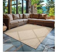 Tapis d'extérieur Design Uni Résistant aux Intempéries pour Terrasse, Balcon, Jardin,Couleur: Beige, Taille: 280 x 370 cm