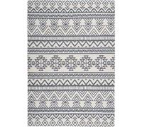 Tapis d'Extérieur Ethnique "Yoga" Anthracite & Ivoire 80 x 150 cm Gris G