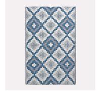 Tapis d'extérieur géométrique bleu Mia, 150 x 240 cm