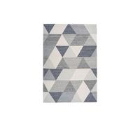Tapis d'Extérieur Géométrique "Yoga" Gris & Crème 80 x 150 cm
