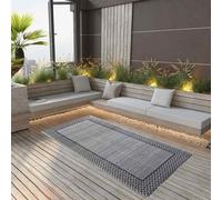 Tapis d'Extérieur Gris 120x180 cm PP Entrée Salon Balcon Patio Terrasse vidaXL