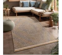 Tapis d'extérieur moderne - Paco Home - 80x150 cm - Beige - Tissé plat - Motif géométrique - Lavable