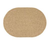 vidaXL Tapis ZIZUR Marron 170 x 120 cm Polypropylène, Tapis d'extérieur Durable, Joli Tapis Ovale, résistant aux UV, Couvrez Votre terrasse avec Style