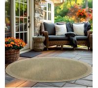 Carpettex Tapis d'Extérieur Résistant aux Intempéries 120 cm Rond Vert - Résistant aux UV, Imperméable et Léger - Idéal pour Balcon, Terrasse, Cuisine et Jardin