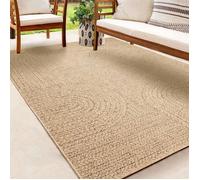 Tapis d'extérieur - THE CARPET - aspect jute - Motif Arc-en-ciel - 200x290 cm - Résistant UV (5006)