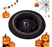 Tapis d'Halloween effrayant illusion rond antidérapant doux | Tapis d'Halloween pour intérieur, salle de bain, chambre à coucher, salon, maison, porte, escalier, sol, cuisine