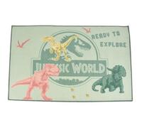 Tapis Dinosaure - FUN HOUSE - Jurassic World - 120x80 cm - Multicolore - Lavable en surface