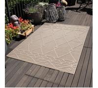 Tapis d'intérieur d'extérieur résistant berbère CARPETTEX - Beige 140 x 200 cm - Scandinave - Uni - Synthétique