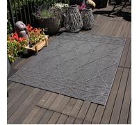 Tapis d'intérieur d'extérieur résistant berbère cuisines balcon terrasse jardin Gris 160 x 230 cm