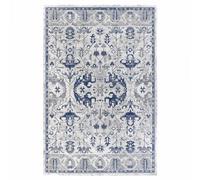 Tapis d'orient 120 x 170 cm bleu, beige, motif oriental, structure dense, EMMANUEL