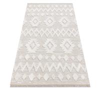 Tapis ECO SIZAL MOROC 22319 losangos boho franges - structurel beige / crème 78x150 cm