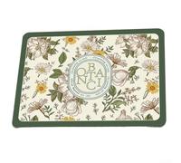 Tapis égouttoir à motif floral 40 x 60 cm | Cœur en terre de diatomée, absorbe l'eau instantanément, garde les comptoirs au sec, grande taille 40 x 60 cm