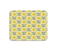 Tapis égouttoir à vaisselle avec impression vive 50 x 40 cm | Dessus en tissu doux à séchage rapide pour un rangement facile sur la table de salle à manger Motif jonquilles