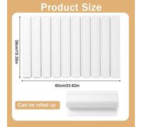 Tapis égouttoir pour plan de travail de cuisine - Tapis absorbant en terre de diatomées - Séchage rapide - Très absorbant - Pliable - 39 x 60 cm - Blanc
