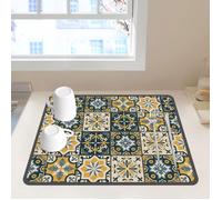 Tapis Égouttoir Vaisselle, Tapis de Séchage Vaisselle Super Absorbant, Tapis Évier Cuisine en Nanofibres à Séchage Rapide pour Cu