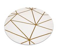 Tapis EMERALD exclusif 1013 cercle - glamour élégant géométrique crème / or cercle 200 cm