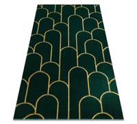 Tapis EMERALD exclusif 1021 glamour élégant art deco bouteille verte / or 160x220 cm