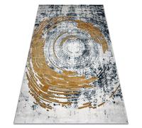 Tapis EMERALD exclusif 1024 glamour élégant abstraction bleu / or 80x150 cm