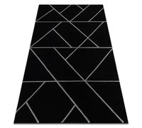Tapis EMERALD exclusif 7543 glamour élégant géométrique noir / argent 180x270 cm