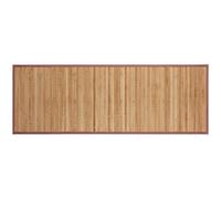 Tapis En Bambou Résistant Humidité Anti-glisse Bord Textile Sortie De Bain Douche Sdb, 53 X 152 Cm, Nature - Relaxdays