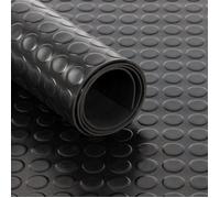 Tapis en caoutchouc Bouton plat Noir 150 x 250 cm