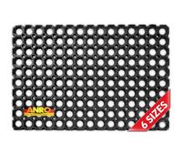 Tapis en caoutchouc - Nid d'abeille avec motif perforé - Dimensions : 40 x 60 cm - Hauteur : 23 mm - Paillasson pour l'intérieur et l'extérieur