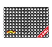 Tapis en caoutchouc - Nid d'abeille avec motif perforé - Dimensions : 80 x 120 cm - Hauteur : 23 mm - Paillasson pour l'intérieur et l'extérieur