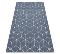 Tapis EN CORDE SIZAL FLAT 48721/591 CUBES 3D bleu 200x290 cm