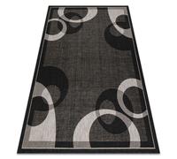 TAPIS EN CORDE SIZAL FLOORLUX 20078 NOIR / argentin 80x150 cm