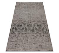 TAPIS EN CORDE SIZAL FLOORLUX 20211 argentin / NOIR 160x230 cm