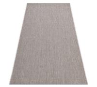 TAPIS EN CORDE SIZAL FLOORLUX 20580 plaine couleur unie - argent / noir 140x200 cm