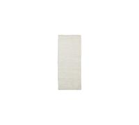 Tapis en coton blanc, rectangulaire, uni, handloom, sans antidérapant - House Doctor, Chindi - 160x70 cm