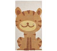 Tapis en Coton Multicolore à Motif de Tigre 80 x 150 cm pour Chambre Enfant Sigl