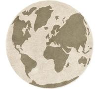 Tapis en coton RugCycled « Carte du monde » 120 cm - Lorena Canals