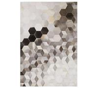 Tapis en Cuir de Vache 160 x 230 cm Patchwork Motif 3D Idéal pour Parfaire la Déco de votre Intérieur Moderne Boho et Rustique Beliani