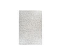 Tapis en Cuir Fait Main "Finish" Blanc & Argent 200 x 290 cm