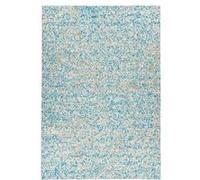 Tapis en Cuir Fait Main "Finish" Turquoise & Or 160 x 230 cm Bleu G