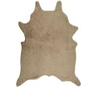 Tapis en fausse fourrure Peau de bête 120 x 2 x 158 cm taupe.