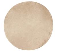 Tapis en fausse peau de mouton - vidaXL - Ø 160 cm - Beige - Polyester - Rond - Très doux - Sensation chaude