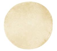Tapis en fausse peau de mouton - vidaXL - Ø 200 cm - Crème - Polyester - Rond - Très doux - Sensation chaude