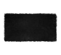 Tapis en fausse peau de mouton - vidaXL - 80x150 cm - Noir - Polyester - Hauteur de pile 6 cm - 890 g/m² - Rectangulaire