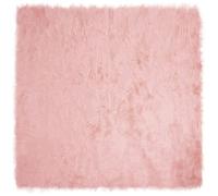 Tapis en fausse peau de mouton - vidaXL - Rose - 200x200 cm - Polyester - Super doux - Durable - Sensation chaude